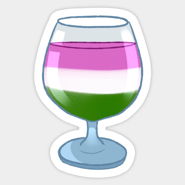 Genderqueer cocktail #4 Sticker by gaypompeii